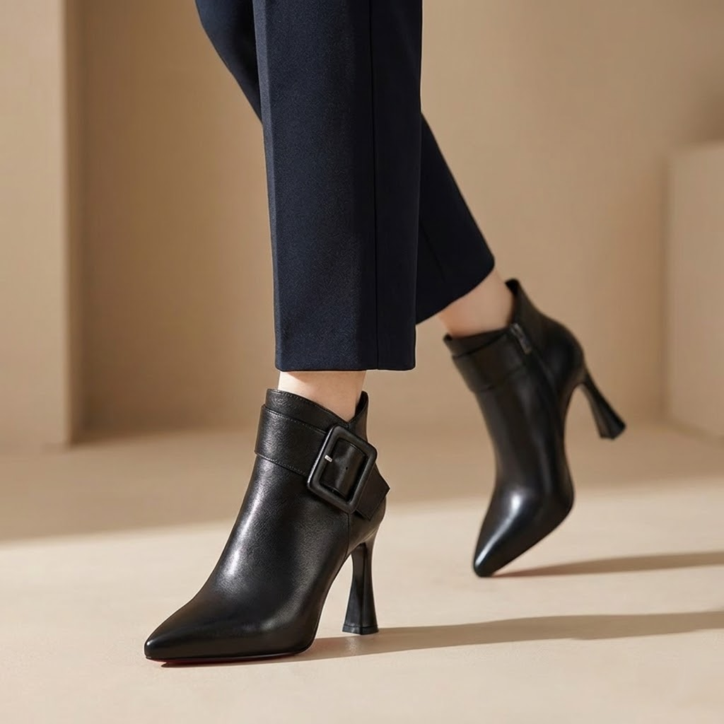 Stella | Stivaletti Signature con Tacco & Fibbia Oversize