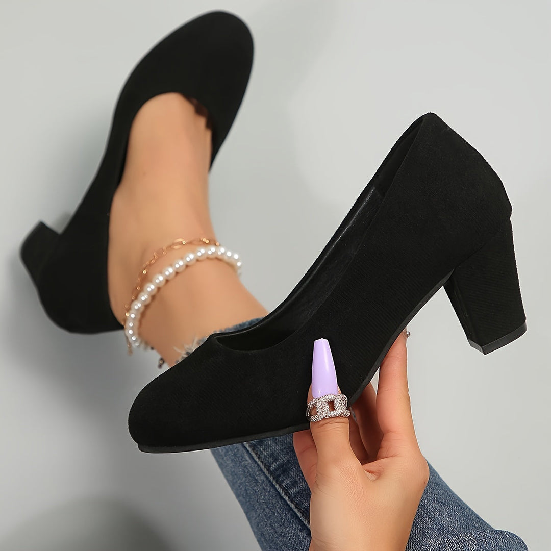 Serena | Scarpe con Punta Larga e Tacco Stabile