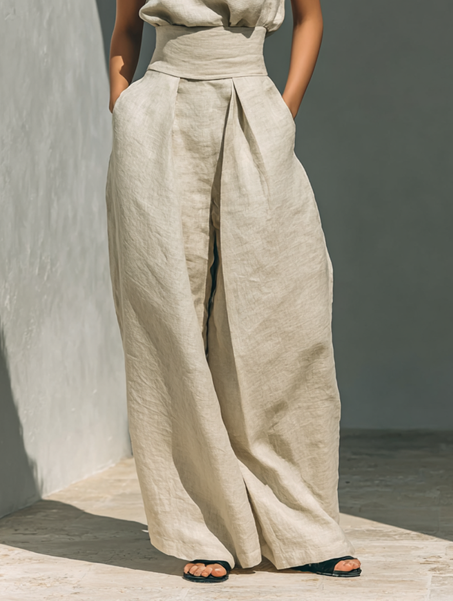 Marieta | Completo minimalista di canotta e pantaloni larghi