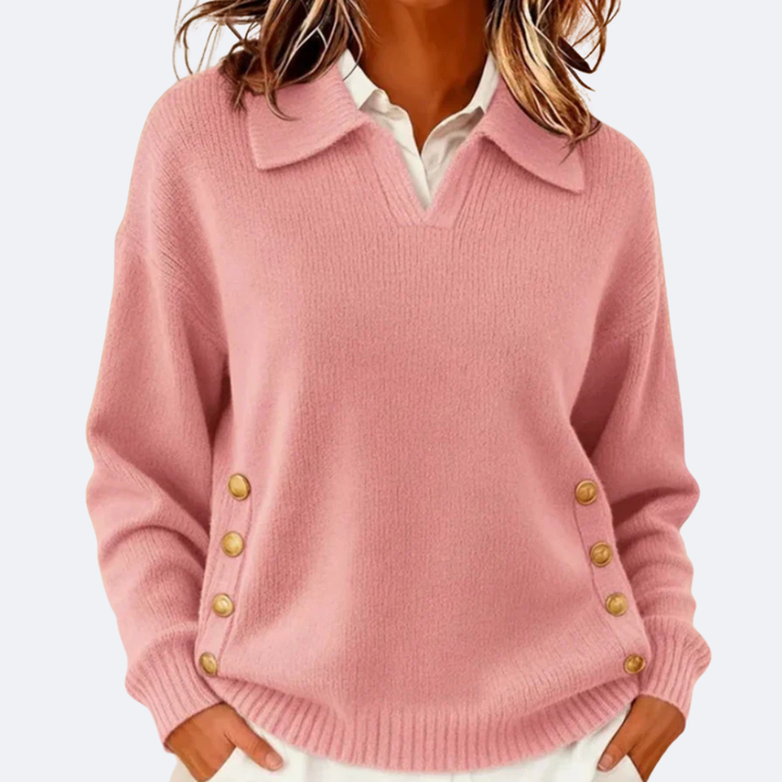 CARLA - Maglione Morbido con Collo Chic