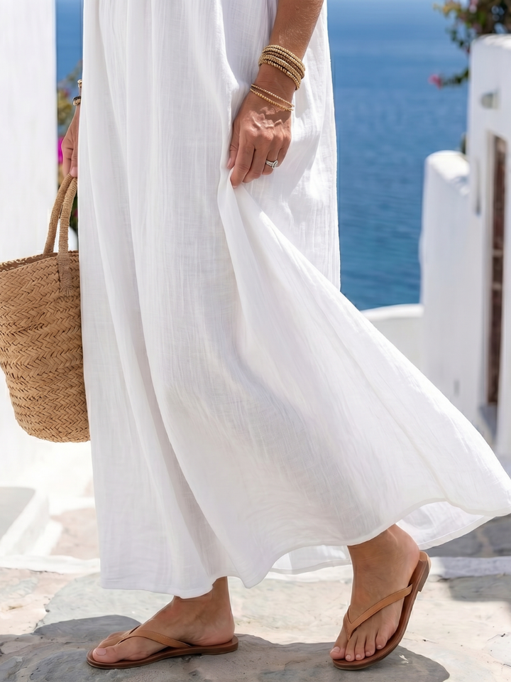 Chiara | Abito Maxi Fluido Naturale