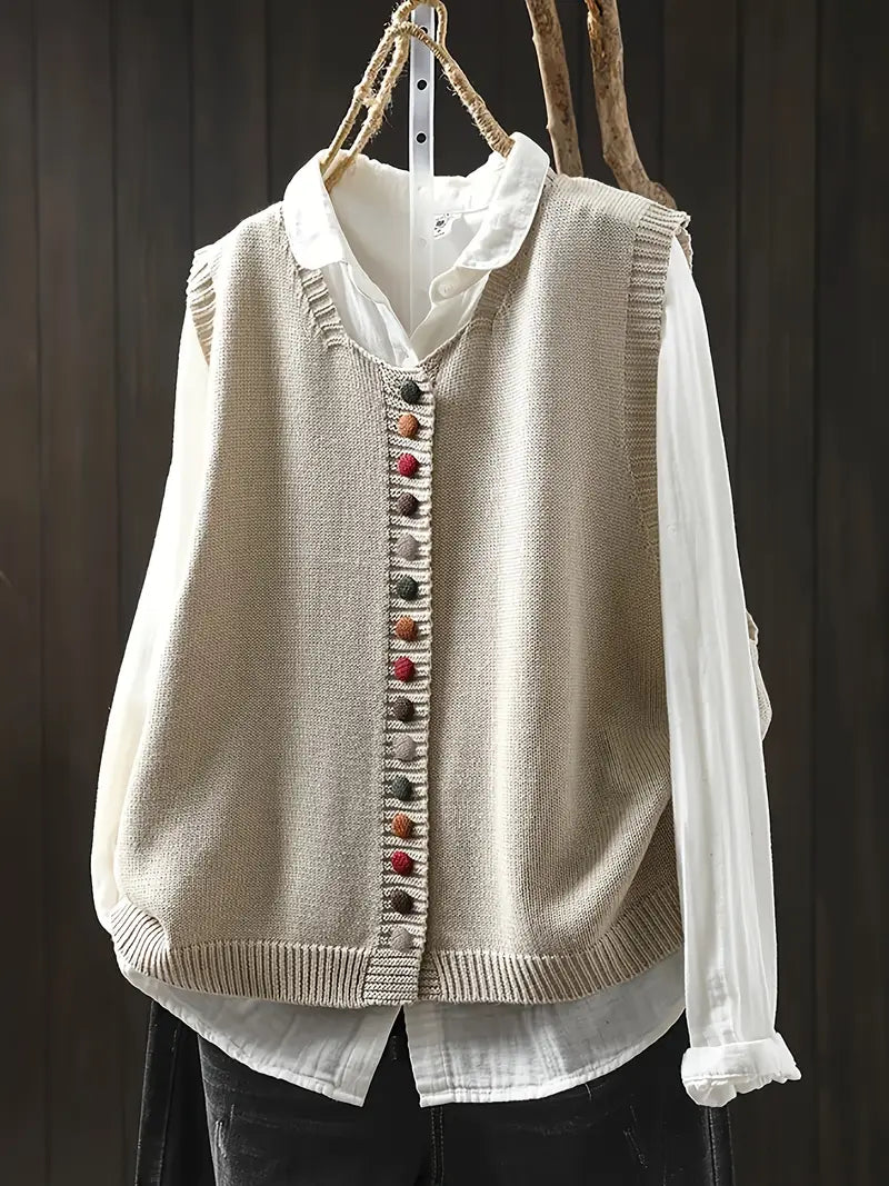 Gaelle | Gilet Casual Elegante in Maglia