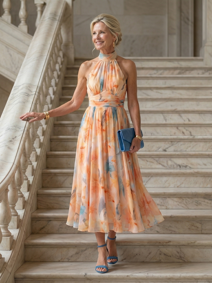 Elin | Abito Midi con Scollo Halter