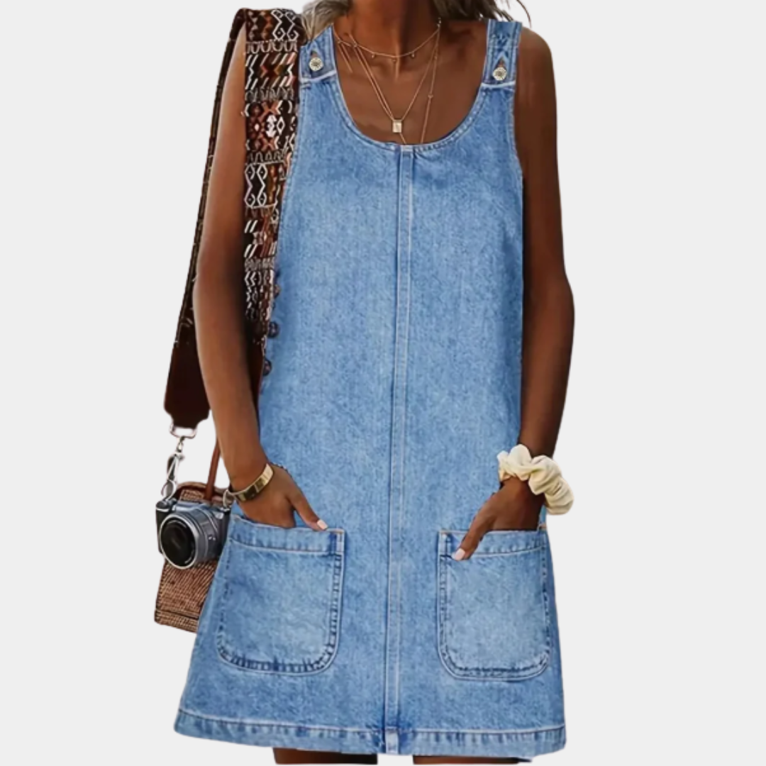 Saylor™ | Abito casual effetto denim