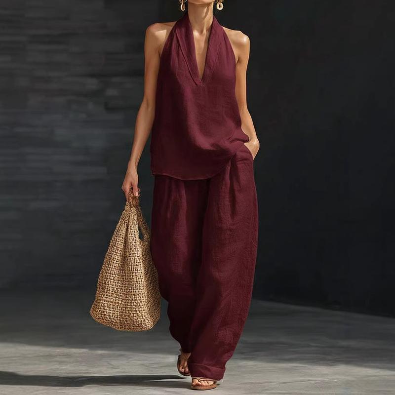 Ainhoa | Completo di due pezzi con texture in lino