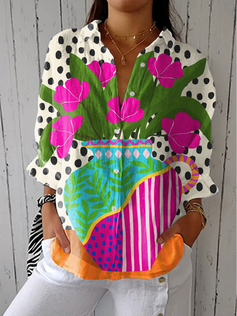 Francesca – Blusa Artigianale con Stampa