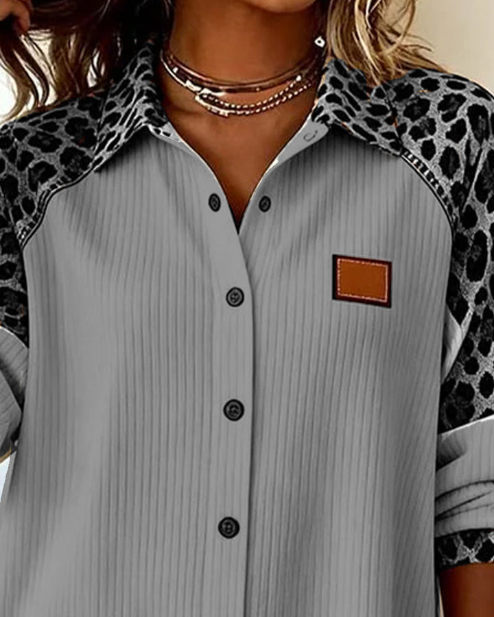 Jordana™ | Camicia Elegante con Stampa Leopardata