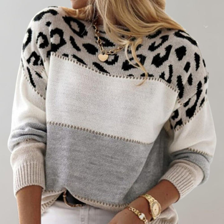 Charlene – Maglione Casual con Stampa Leopardata