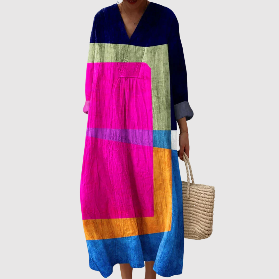 Filomena™ | Vestito in Lino Mediterraneo