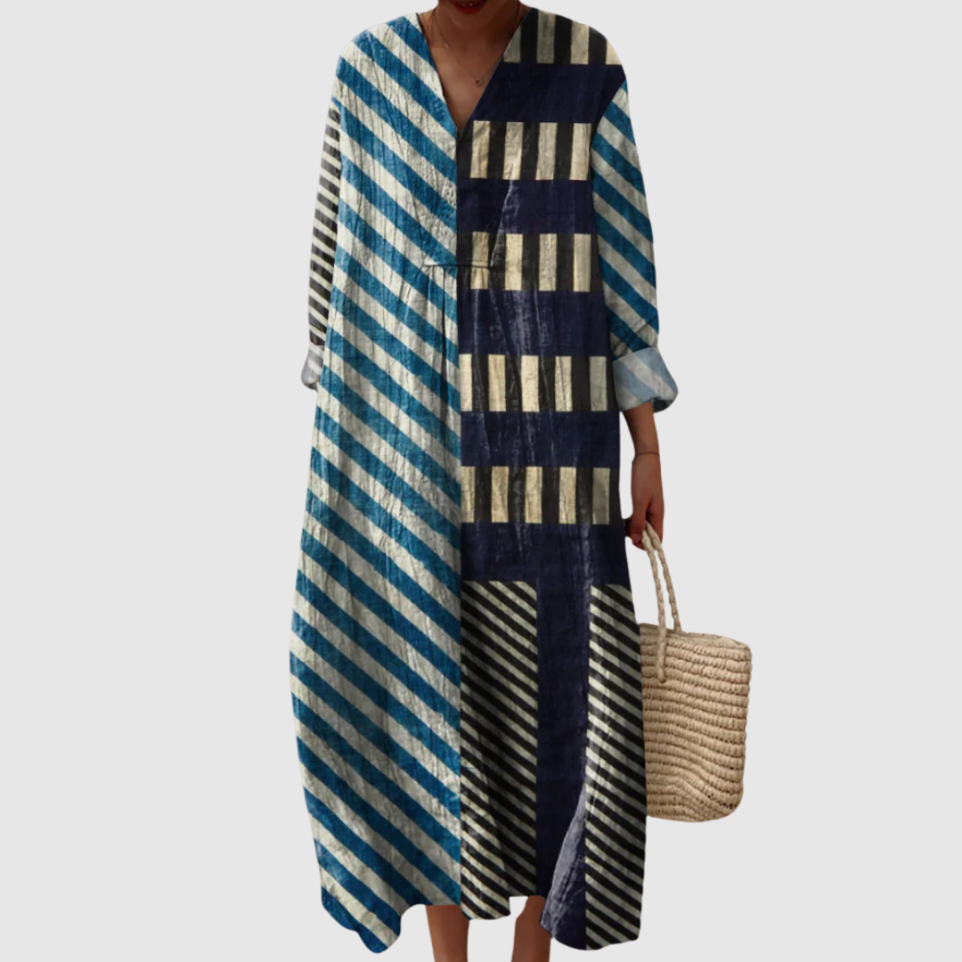 Olivia™ | Vestito in Lino Mediterraneo