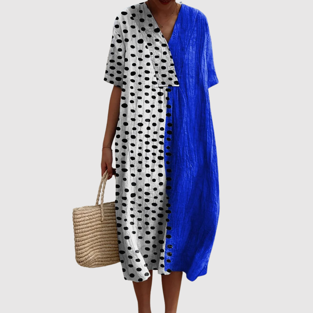 Helena™ | Vestito in Lino Mediterraneo
