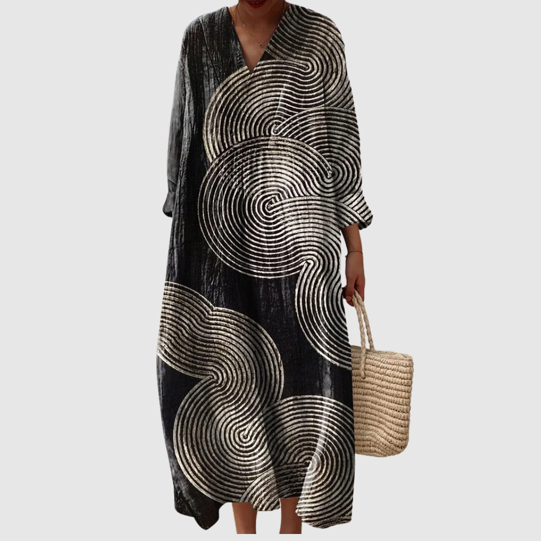 Letizia™ | Vestito in Lino Mediterraneo