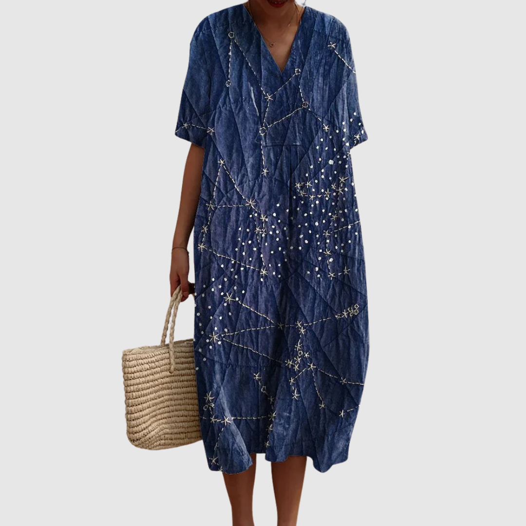 Valeriana™ | Vestito in Lino Mediterraneo