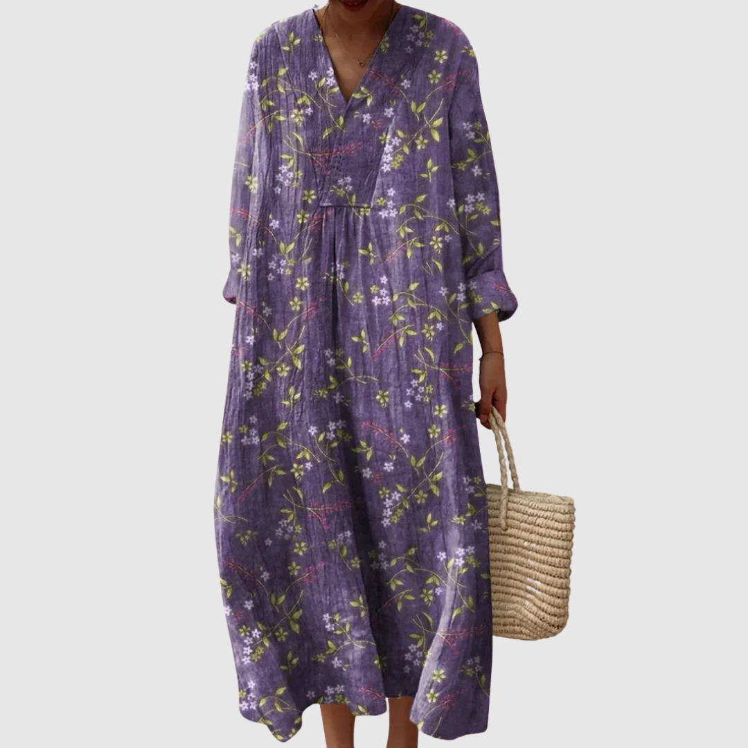 Giada™ | Vestito in Lino Mediterraneo