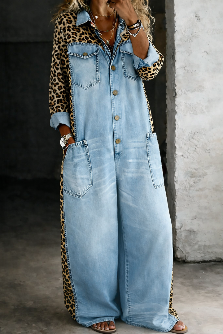 Amanda™ | Tuta camicia in denim