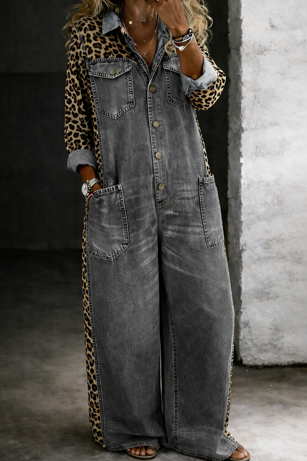 Amanda™ | Tuta camicia in denim