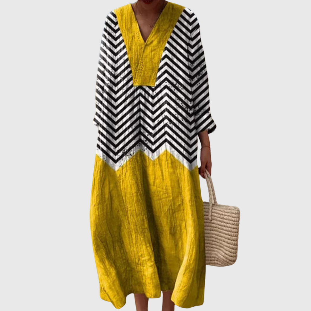 Fiorella™ | Abito in Lino Mediterraneo