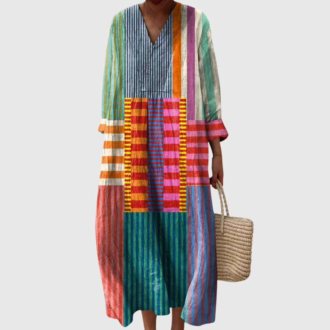 Serafina™ | Vestito in Lino Mediterraneo