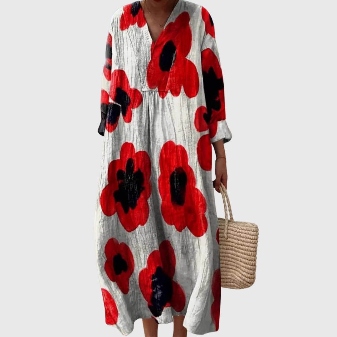 Mariella™ | Vestito in Lino Mediterraneo