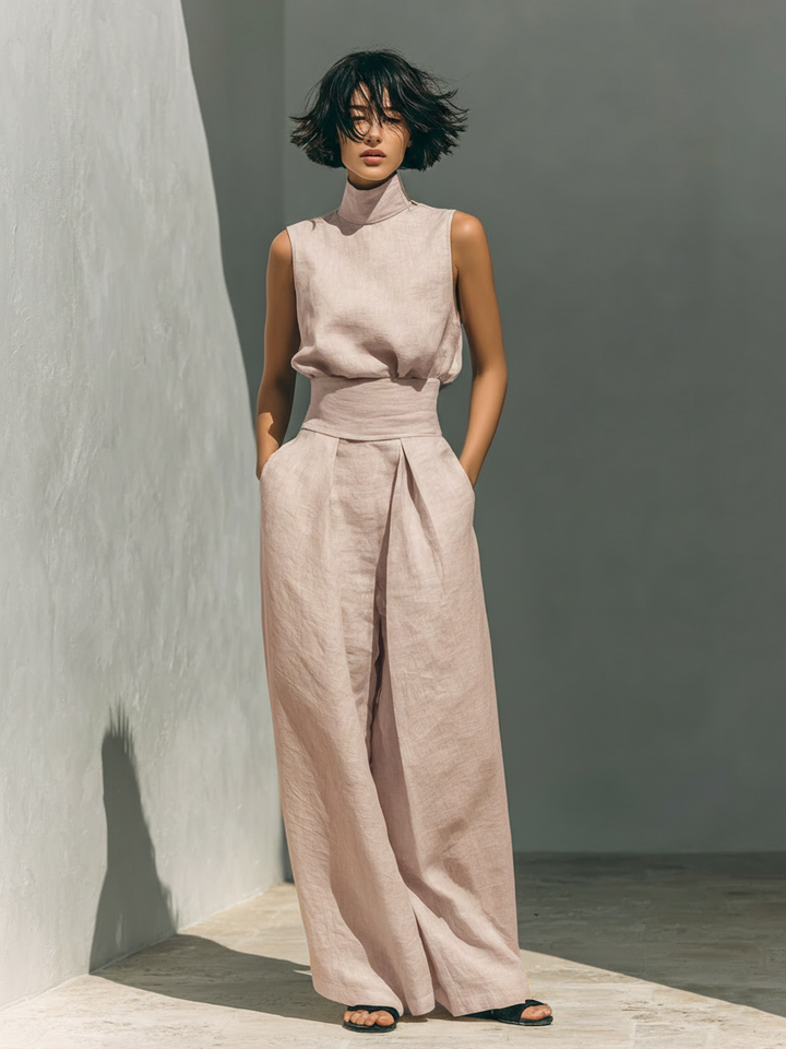 Marieta | Completo minimalista di canotta e pantaloni larghi