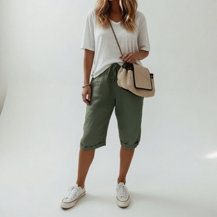 Fernande™ — Bermuda 100% cotone stile estivo casual