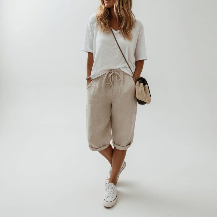 Fernande™ — Bermuda 100% cotone stile estivo casual