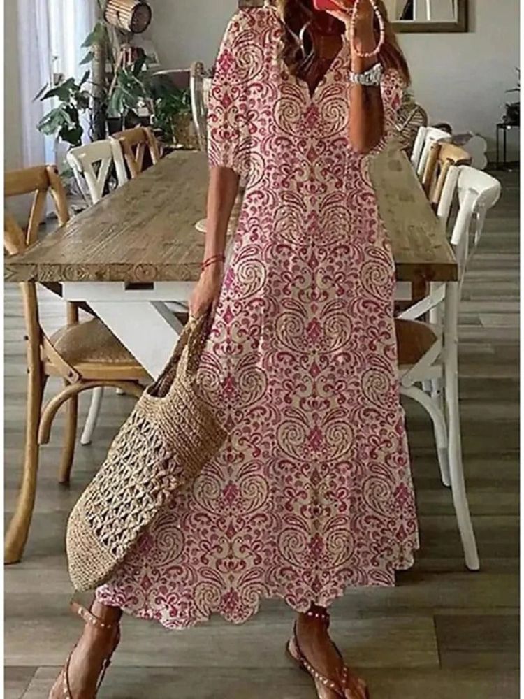 Élodie™ — Abito maxi floreale in velluto elegante