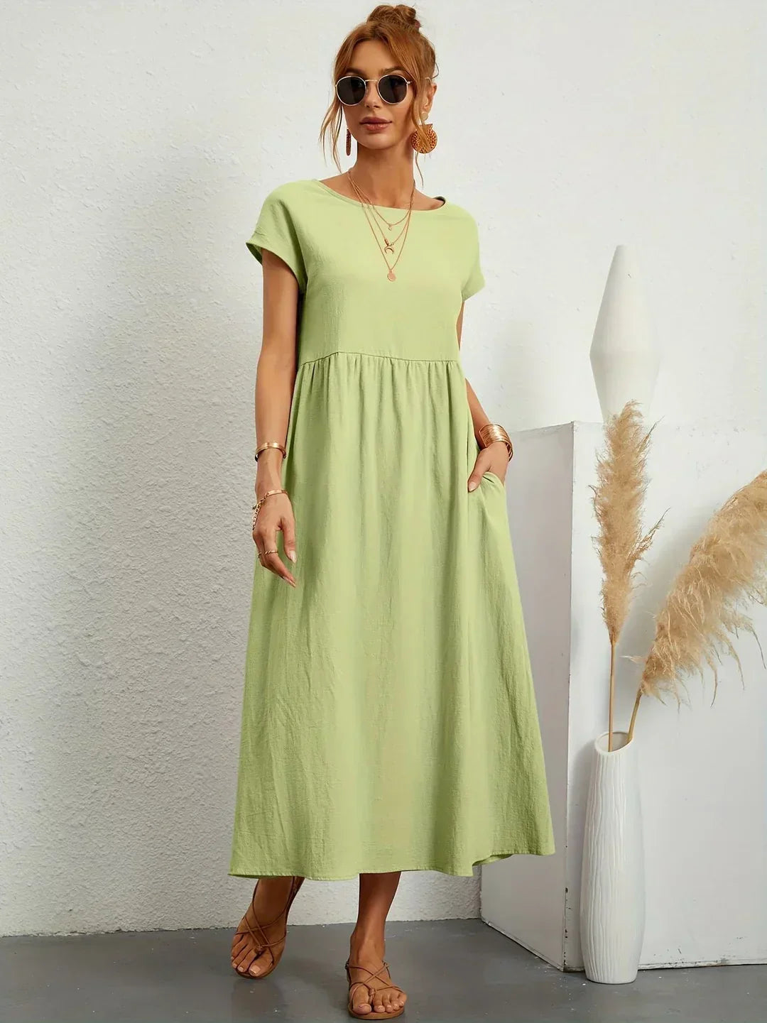 Gabrielle™ — Abito midi fluido eleganza senza tempo