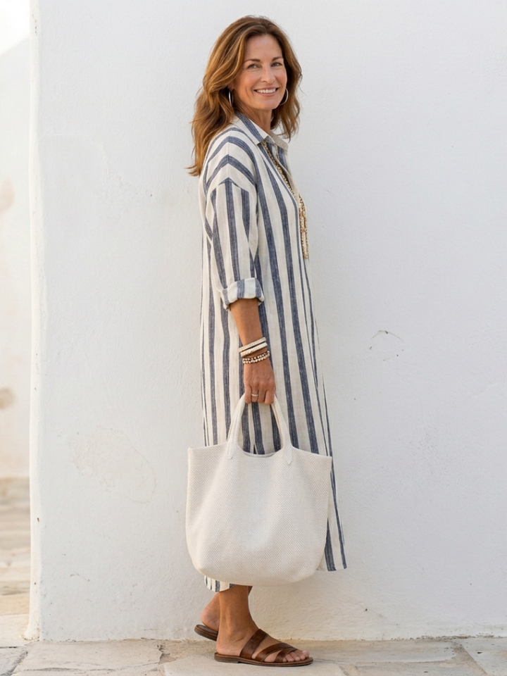 Naomi | Abito Camicia Lungo a Righe