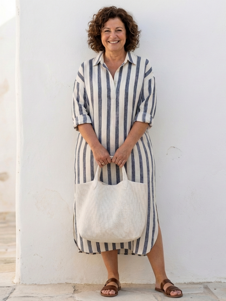 Naomi | Abito Camicia Lungo a Righe