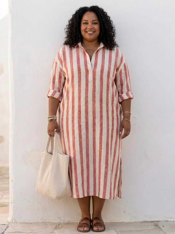 Naomi | Abito Camicia Lungo a Righe