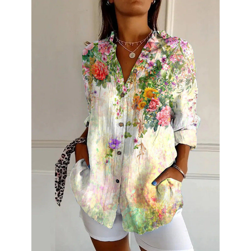 Claudia – Blusa Artigianale con Stampa