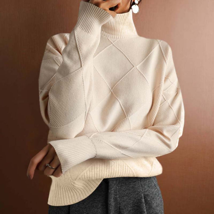 Viola | Maglione a Collo Alto Tricot