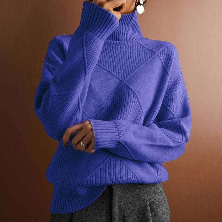 Viola | Maglione a Collo Alto Tricot