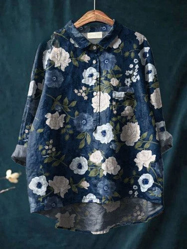 Martina – Camicia di lino con stampa