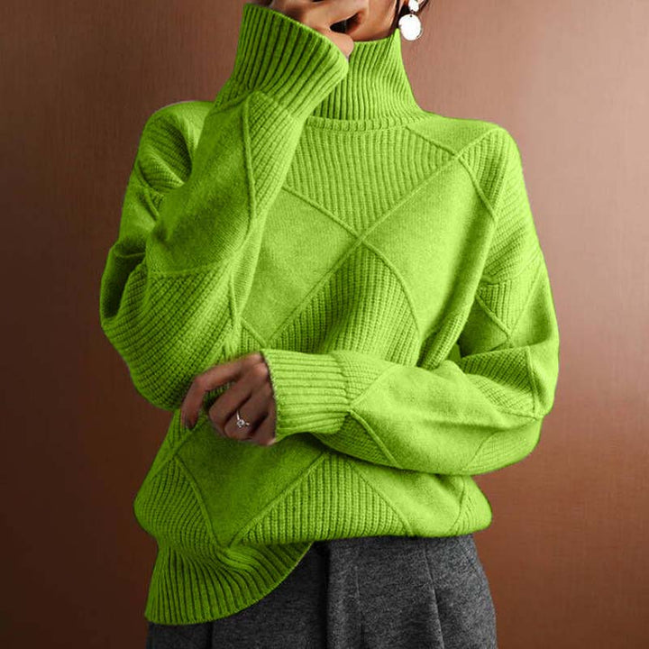 Viola | Maglione a Collo Alto Tricot