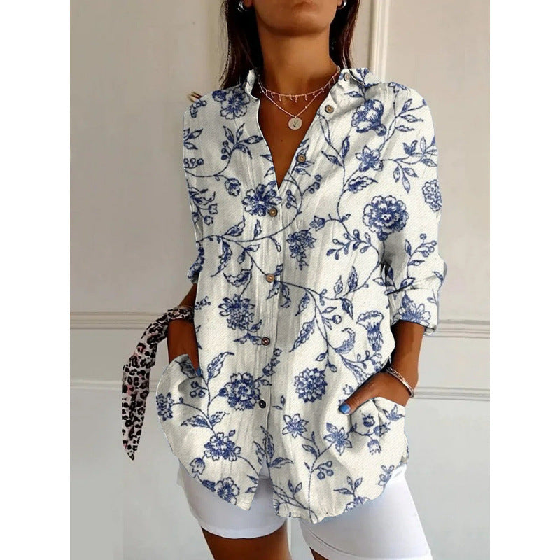 Serena – Blusa Artigianale con Stampa