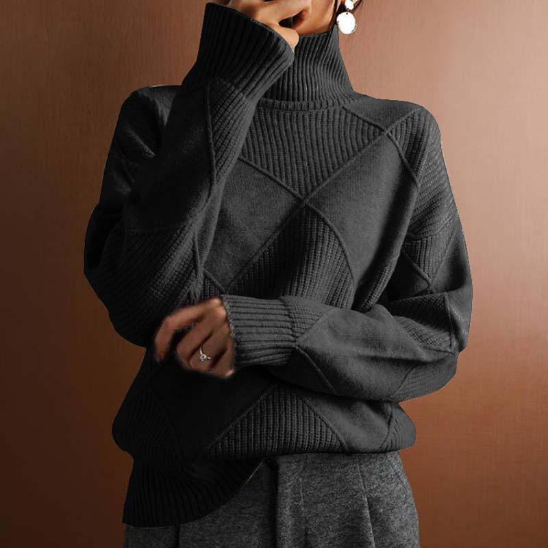 Viola | Maglione a Collo Alto Tricot