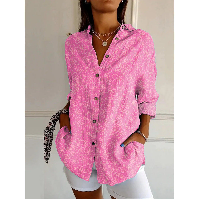 Silvia – Blusa Artigianale con Stampa
