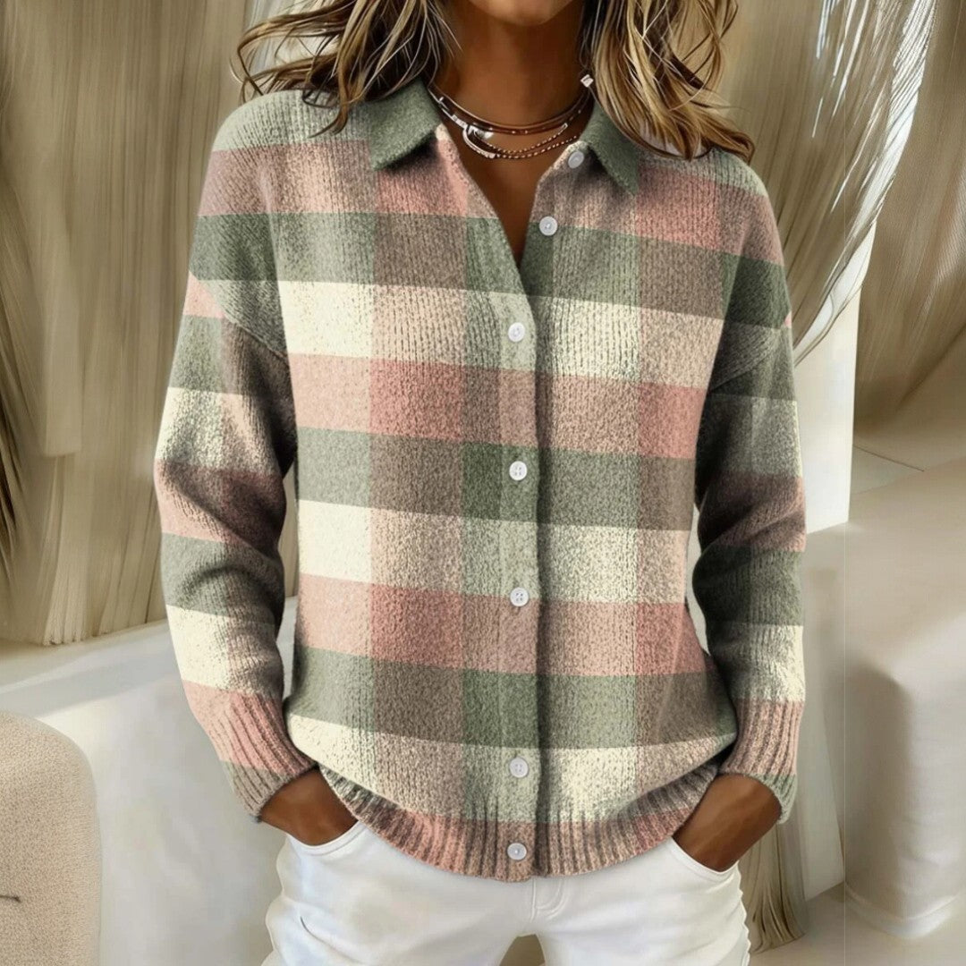 ALBA – Maglione morbido a quadri pastello