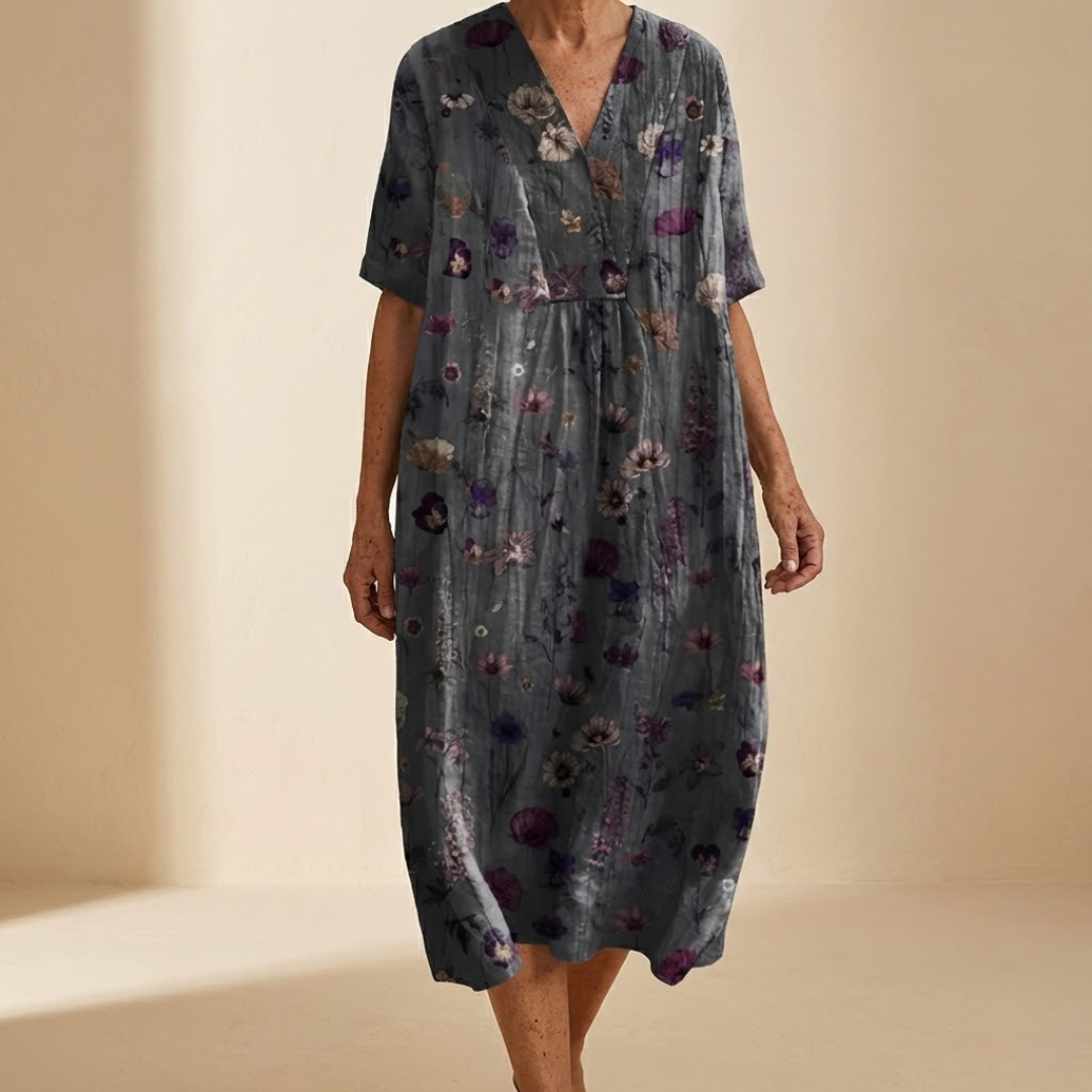Tiziana™ | Vestito in Lino Mediterraneo