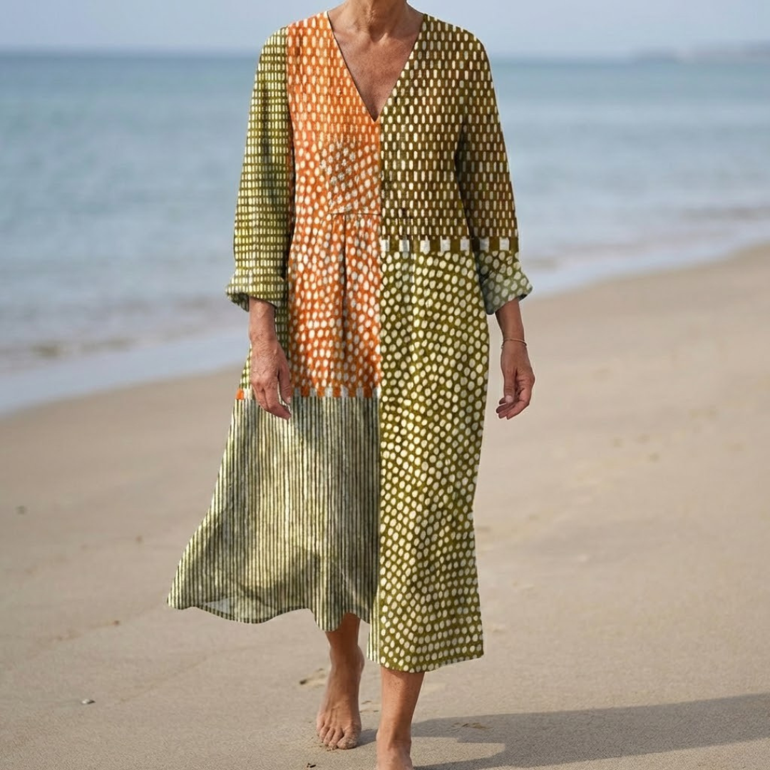 Oriana™ | Vestito in Lino Mediterraneo