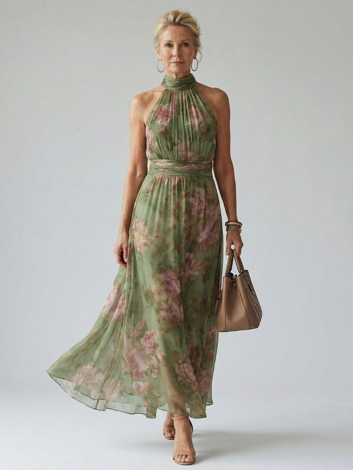 Mirelle | Abito Midi con Scollo All'Americana Arricciato