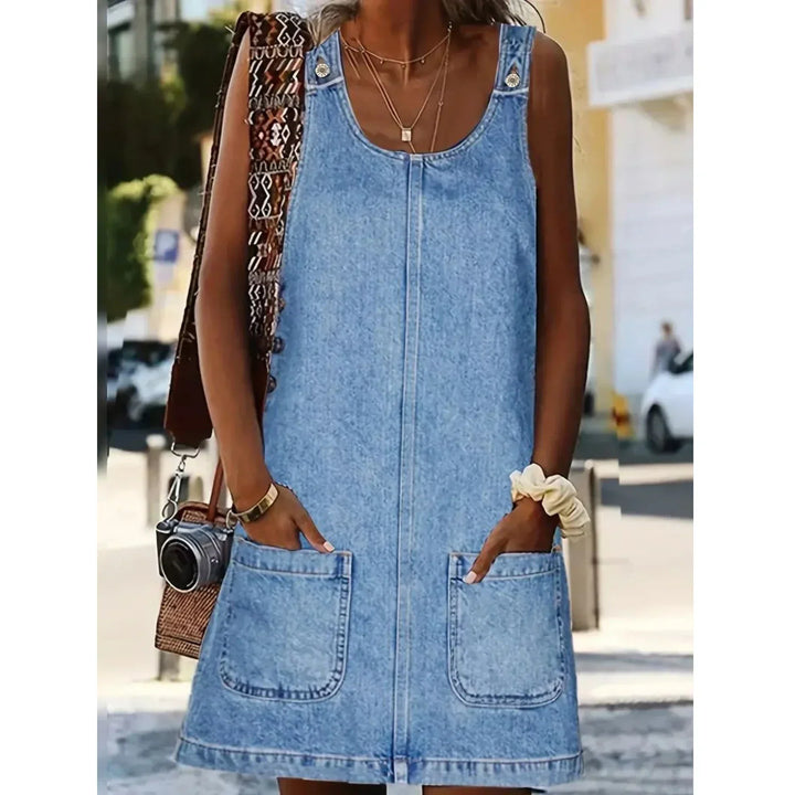 Saylor™ | Abito casual effetto denim
