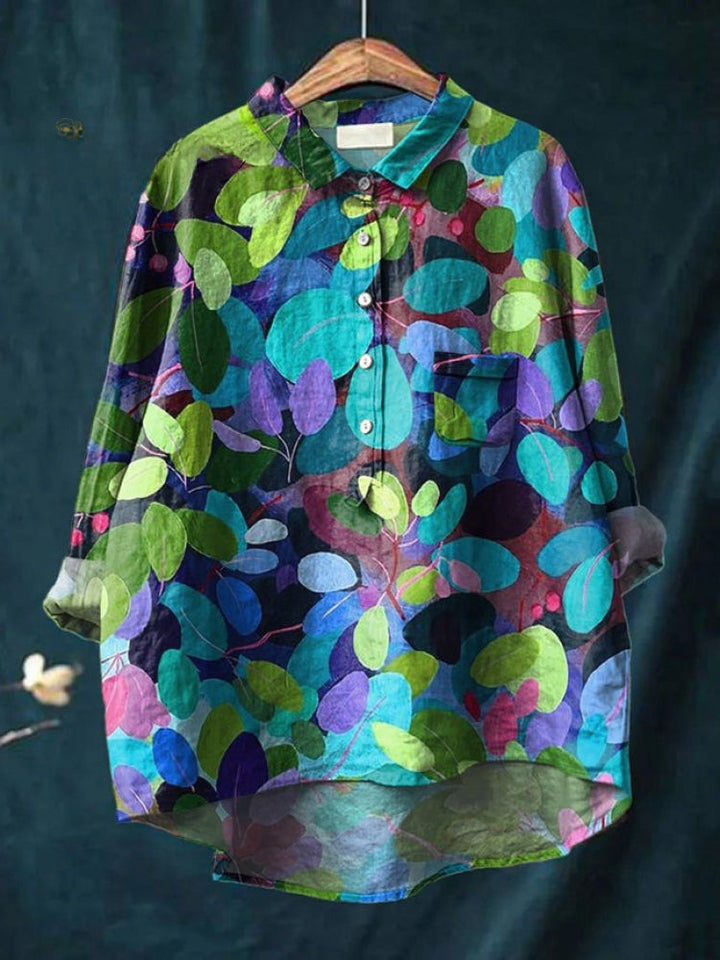 Tiziana – Camicia in lino con stampa
