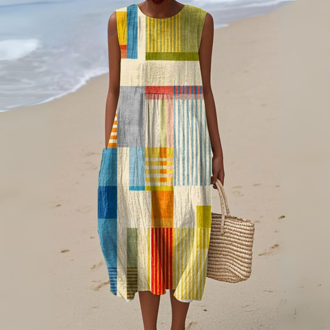 Vittoria™ | Vestito in Lino Mediterraneo