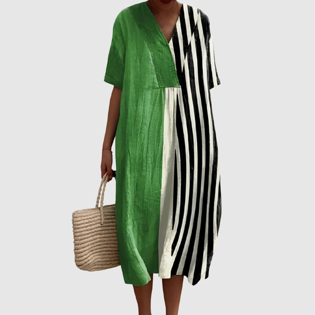 Caterina™ | Vestito in Lino Mediterraneo