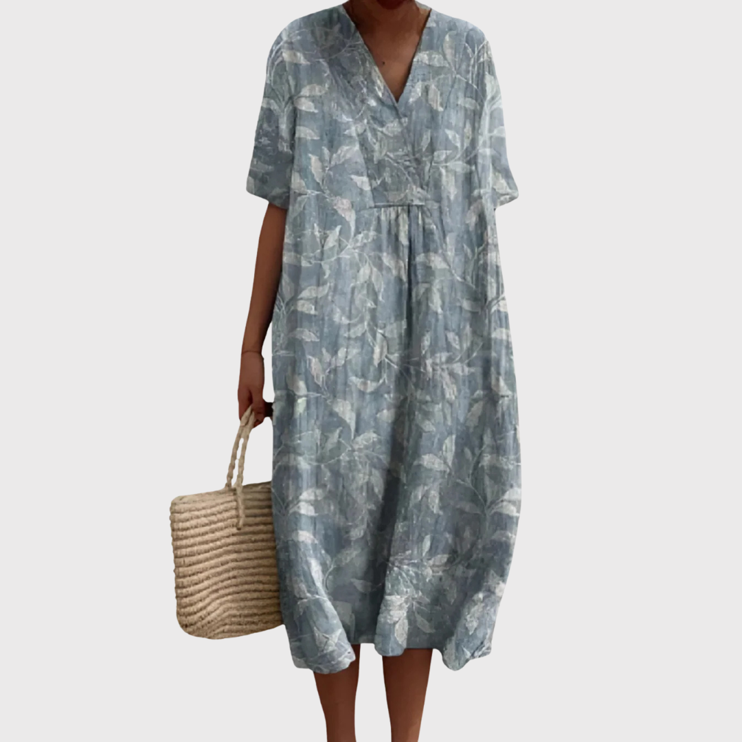 Valentina™ | Abito in Lino Mediterraneo