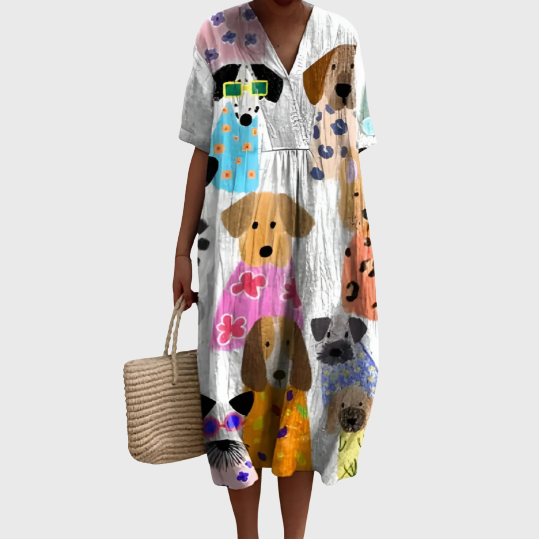 Agnese™ | Abito in Lino Mediterraneo
