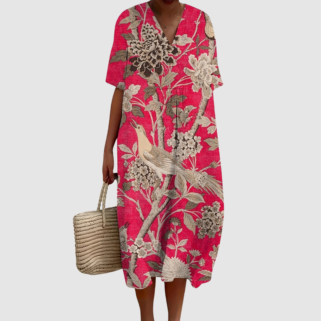 Emanuela™ | Vestito in Lino Mediterraneo